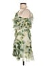 Elliatt 100% Polyester Floral White Green Cocktail Dress Size L - photo 5