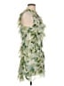Elliatt 100% Polyester Floral White Green Cocktail Dress Size L - photo 4