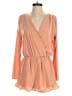 Honey Punch 100% Polyester Solid Orange Romper Size S - photo 1