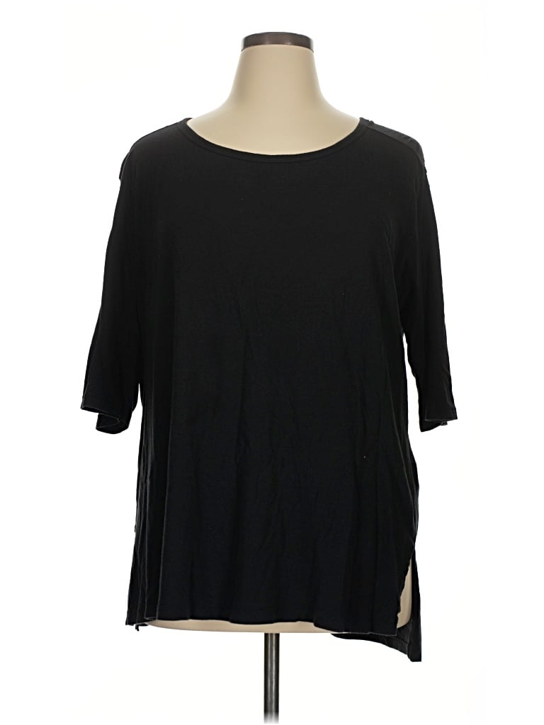 Pre-owned Terra & Sky 3/4 Sleeve T-shirt In Black