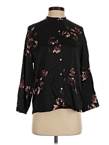 Vince. 3/4 Sleeve Silk Top (view 1)