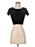 Solemio Black Short Sleeve Top Size S - photo 1