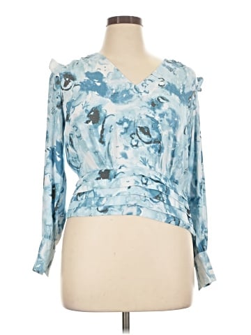 White House Black Market 3/4 Sleeve Blouse (view 1)