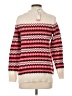 Talbots Chevron-herringbone Red Turtleneck Sweater Size XS - photo 2