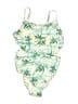 Old Navy Tropical Green One Piece Swimsuit Size 14 - 16 - photo 1