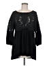 John Mark Solid Black 3/4 Sleeve Blouse Size M - photo 1