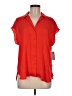 Nine West 100% Polyester Red Short Sleeve Blouse Size M - photo 1