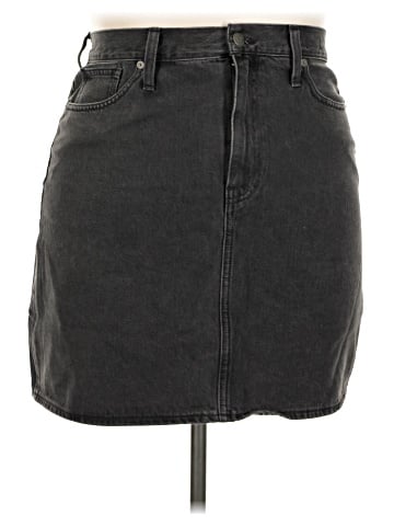 Madewell Rigid Denim High-Waist Straight Mini Skirt in Berridge Wash (view 1)