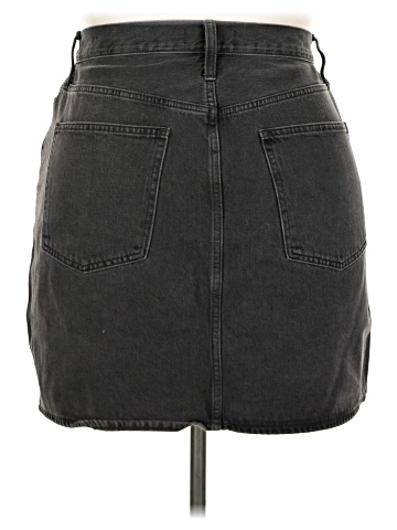 Madewell Rigid Denim High-Waist Straight Mini Skirt in Berridge Wash (view 2)