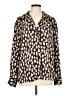 Topshop 100% Polyester Print Black Long Sleeve Blouse Size 10 - photo 1