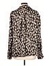 Topshop 100% Polyester Print Black Long Sleeve Blouse Size 10 - photo 2