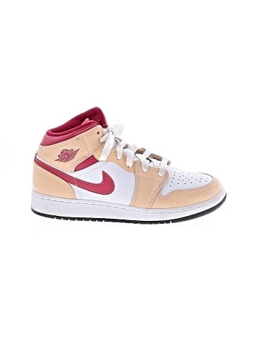 Air Jordan 1 Mid GS 'Light Curry Cardinal Red' Sneakers (view 1)