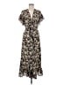 Max Studio 100% Polyester Floral Black Casual Dress Size M - photo 1