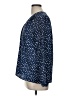 Maison Jules 100% Polyester Polka Dots Blue Long Sleeve Blouse Size L - photo 5
