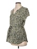 Full Moon Maternity 100% Rayon Green Short Sleeve Blouse Size Sm Maternity - photo 1
