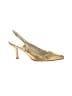 St. John Metallic Gold Heels Size 6 1/2 - photo 1
