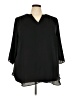 Worthington 100% Polyester Black 3/4 Sleeve Blouse Size 3X - photo 1