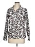 Talbots Animal Print White Long Sleeve Blouse Size L - photo 1