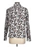 Talbots Animal Print White Long Sleeve Blouse Size L - photo 2