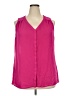 Worthington 100% Polyester Pink Sleeveless Blouse Size 2X - photo 1