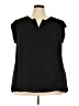 DR2 100% Polyester Black Short Sleeve Blouse Size 3X - photo 1