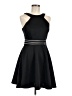 City Studio Solid Black Cocktail Dress Size 9 - photo 1