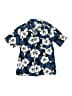 RJC 100% Cotton Tropical Blue Short Sleeve Button-Down Shirt Size 12 - photo 1