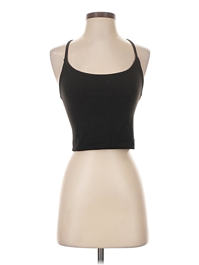 Pre-owned Vuori Tank Top Black Halter Neckline Tops
