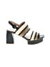 Bernardo 100% Leather Stripes Ivory Sandals Size 7 1/2 - photo 1