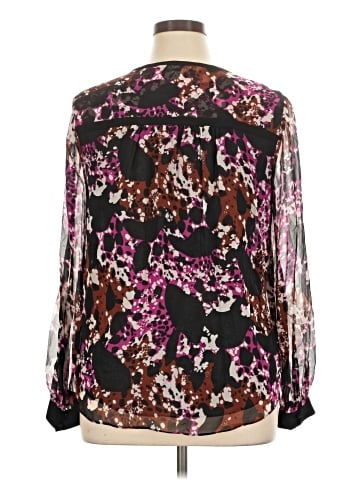 Diane von Furstenberg Long Sleeve Silk Top (view 2)