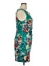 Bisou Bisou Print Teal Cocktail Dress Size 14 - photo 4