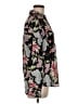 Express 100% Polyester Floral Black Long Sleeve Blouse Size M - photo 4