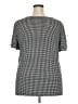 Adrianna Papell Houndstooth Black Short Sleeve Top Size 3X - photo 2