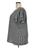 Adrianna Papell Houndstooth Black Short Sleeve Top Size 3X - photo 5