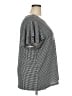 Adrianna Papell Houndstooth Black Short Sleeve Top Size 3X - photo 4