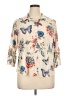 Alfred Dunner Floral Ivory 3/4 Sleeve Blouse Size XL (petite) - photo 1