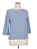 Talbots Polka Dots Blue 3/4 Sleeve Top Size XL Petite - photo 1