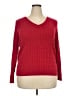Lane Bryant 100% Cotton Red Pullover Sweater Size 18 - 20 Plus - photo 1