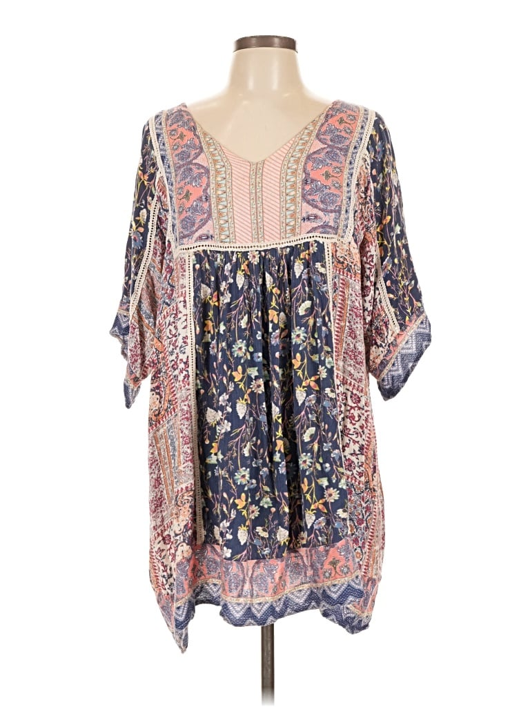 Pre-owned Sundance Long Sleeve Blouse In Blue