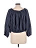 Rag & Bone Blue 3/4 Sleeve Blouse Size L - photo 2