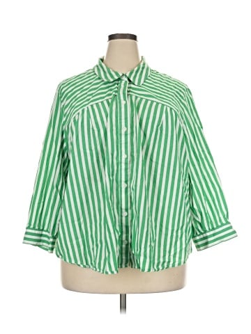 Cato 3/4 Sleeve Button-Down Shirt (view 1)