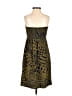 Maple 100% Polyester Graphic Brown Cocktail Dress Size 0 - photo 2
