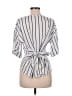 West Kei 100% Polyester Silver 3/4 Sleeve Top Size M - photo 2