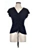 Max Studio Blue Short Sleeve Top Size L - photo 1