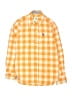 Mini Boden 100% Cotton Checkered-gingham Orange Long Sleeve Button-Down Shirt Size 9-10 - photo 1