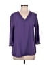 Unbranded 100% Polyester Purple 3/4 Sleeve Blouse Size M - photo 1