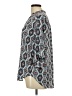 Lush 100% Polyester Paisley Blue 3/4 Sleeve Blouse Size L - photo 5