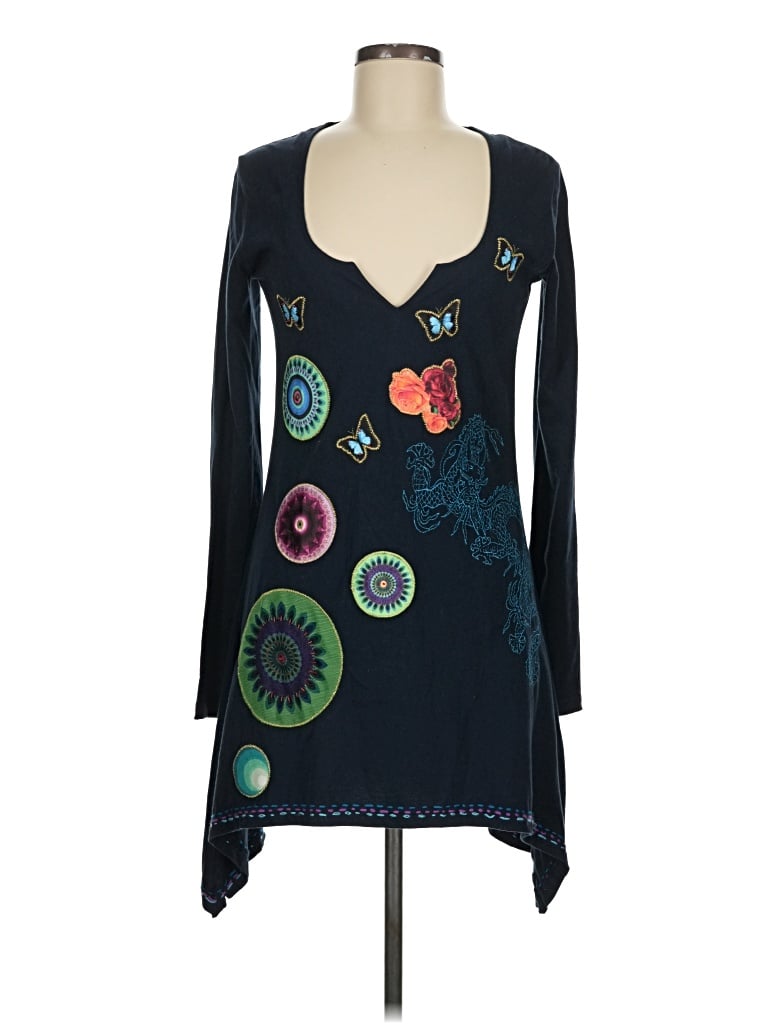 Pre-owned Desigual Long Sleeve T-shirt In Blue