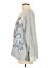Coldwater Creek 100% Cotton Floral Gray Pullover Sweater Size M - photo 5