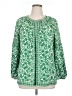 Max Studio 100% Polyester Green 3/4 Sleeve Blouse Size 1X - photo 1